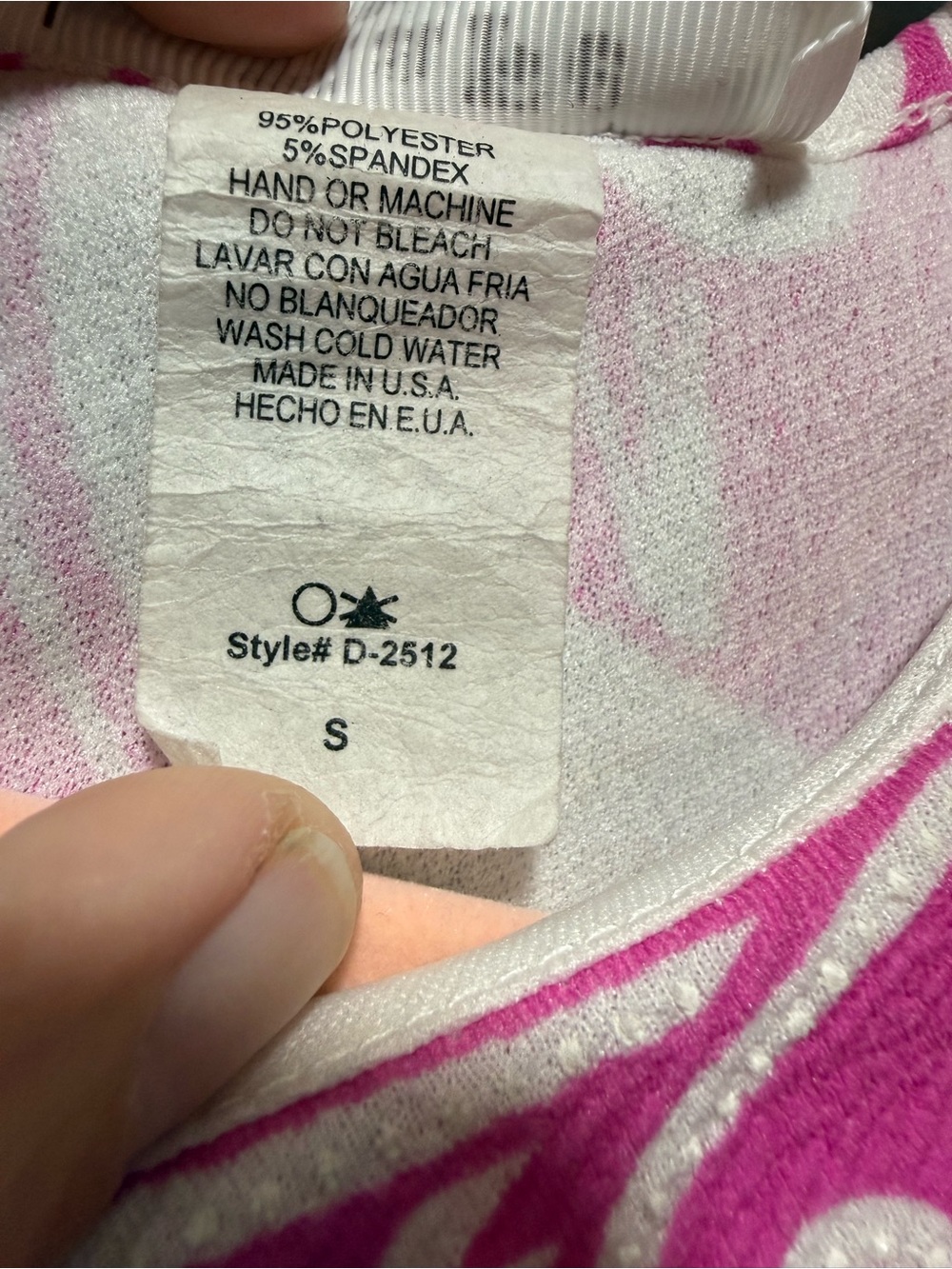 Pink -white tropical paisley peacock print vacation dress (small) with pockets! - Picture 12 of 14